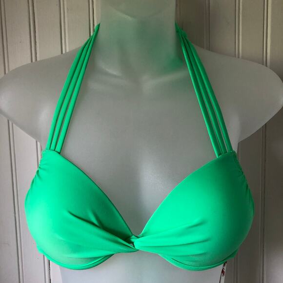 SALT + COVE Juniors Strappy Underwire Push Up Top (XS) Hipster Bottoms (S) - Picture 3 of 6